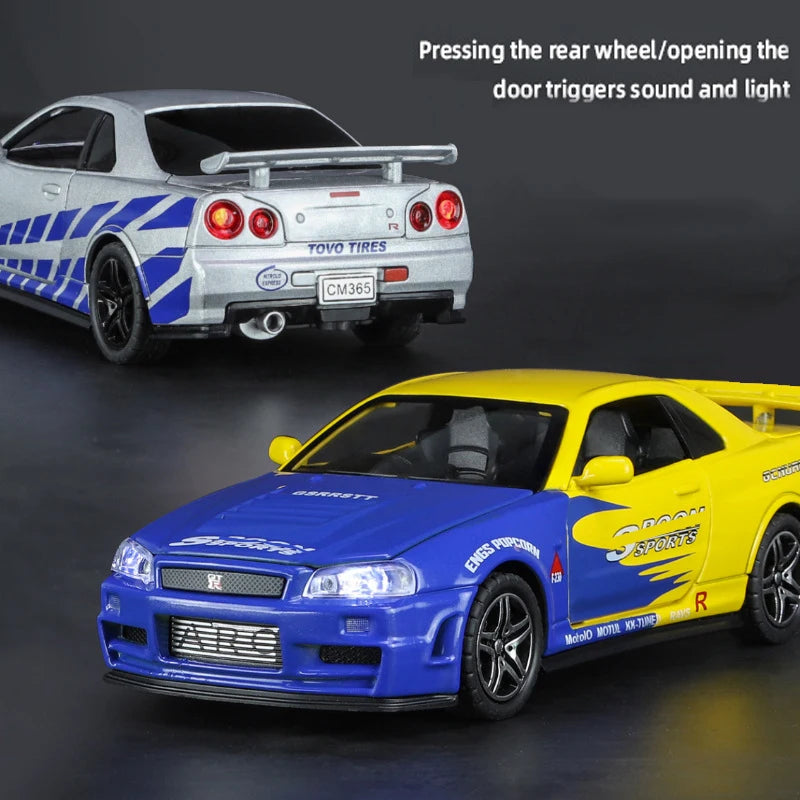 Nissan GTR R34 SKYLINE leksaksbil