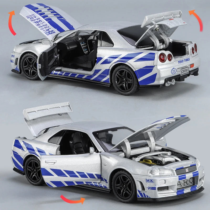 Nissan GTR R34 SKYLINE leksaksbil